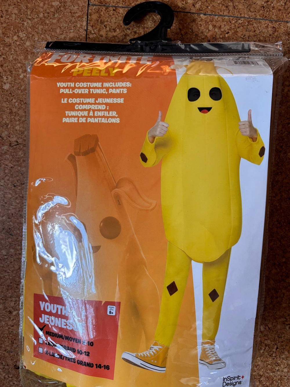 NWT Spirit Kids Yellow Peely Fortnite Banana Costume - Youth medium (8-10)